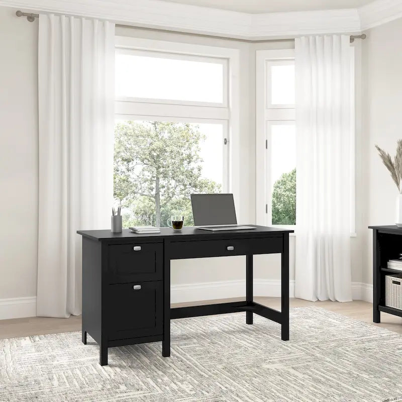 Bureau informatique de 137 cm avec tiroirs