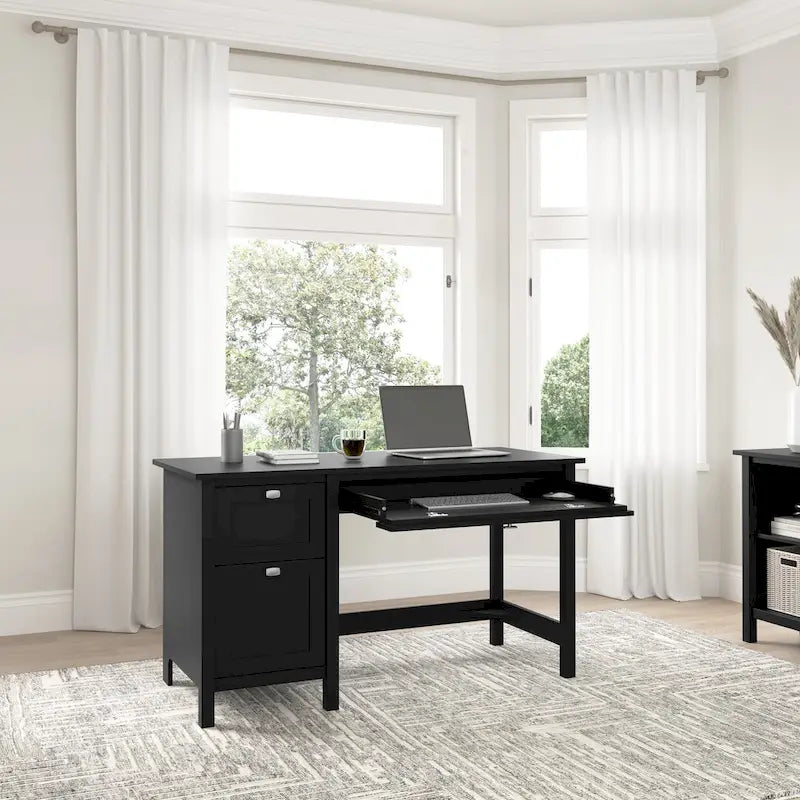 Bureau informatique de 137 cm avec tiroirs
