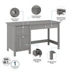 Bureau informatique de 137 cm avec tiroirs