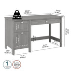 Bureau informatique de 137 cm avec tiroirs