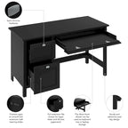 Bureau informatique de 137 cm avec tiroirs