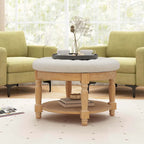 Table basse ottoman ronde de 29" avec rangement