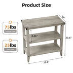 Table d'appoint rustique à 3 niveaux en style ferme
