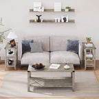 Table d'appoint rustique à 3 niveaux en style ferme