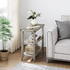 Table d'appoint rustique à 3 niveaux en style ferme