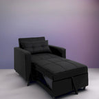 Fauteuil inclinable convertible 3-en-1 avec méridienne pliante