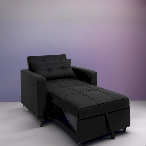 Fauteuil inclinable convertible 3-en-1 avec méridienne pliante