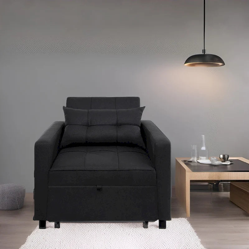 Fauteuil inclinable convertible 3-en-1 avec méridienne pliante