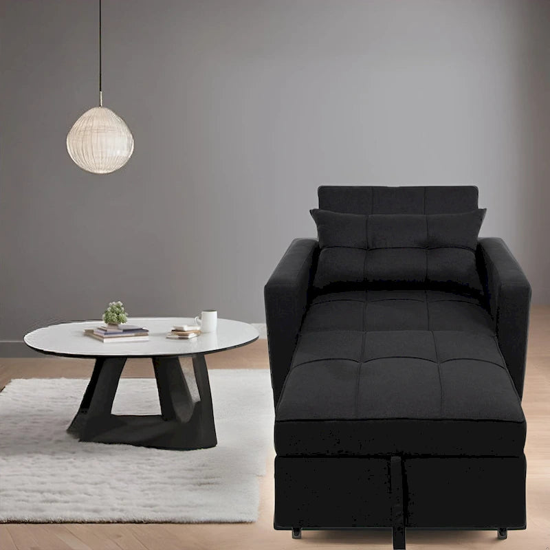 Fauteuil inclinable convertible 3-en-1 avec méridienne pliante