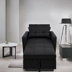Fauteuil inclinable convertible 3-en-1 avec méridienne pliante