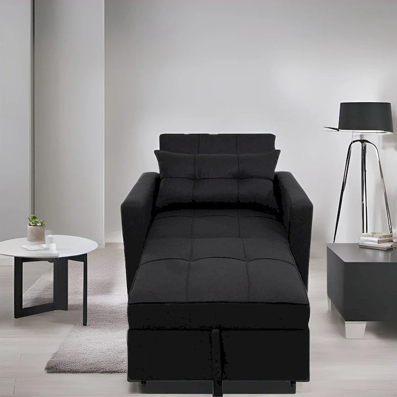 Fauteuil inclinable convertible 3-en-1 avec méridienne pliante