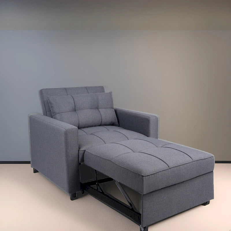 Fauteuil inclinable convertible 3-en-1 avec méridienne pliante