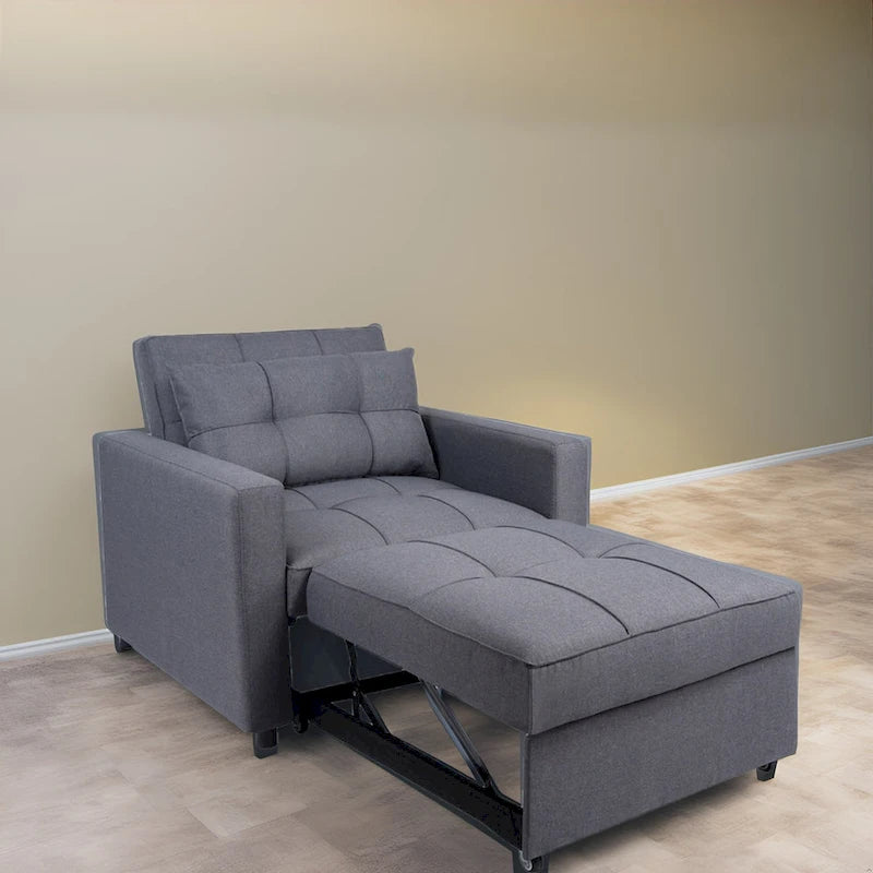 Fauteuil inclinable convertible 3-en-1 avec méridienne pliante