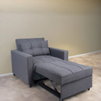 Fauteuil inclinable convertible 3-en-1 avec méridienne pliante