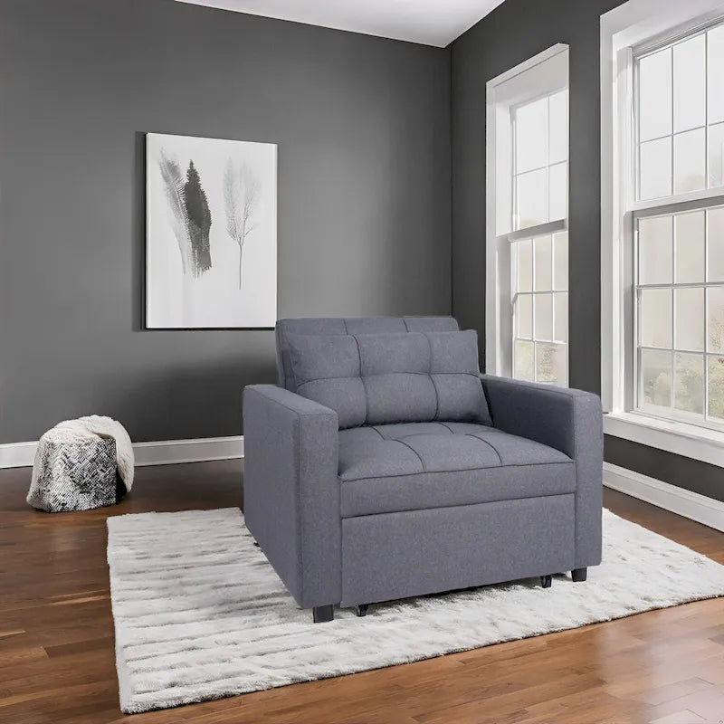 Fauteuil inclinable convertible 3-en-1 avec méridienne pliante