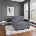 Fauteuil inclinable convertible 3-en-1 avec méridienne pliante