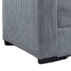 Canapé-lit convertible gris en velours côtelé de 85 pouces