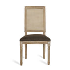 Table et chaises de salle à manger circulaires 5 pièces rembourrées en bois et rotin