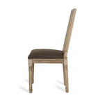 Table et chaises de salle à manger circulaires 5 pièces rembourrées en bois et rotin