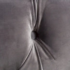 Pouf rond moderne en velours capitonné Glam