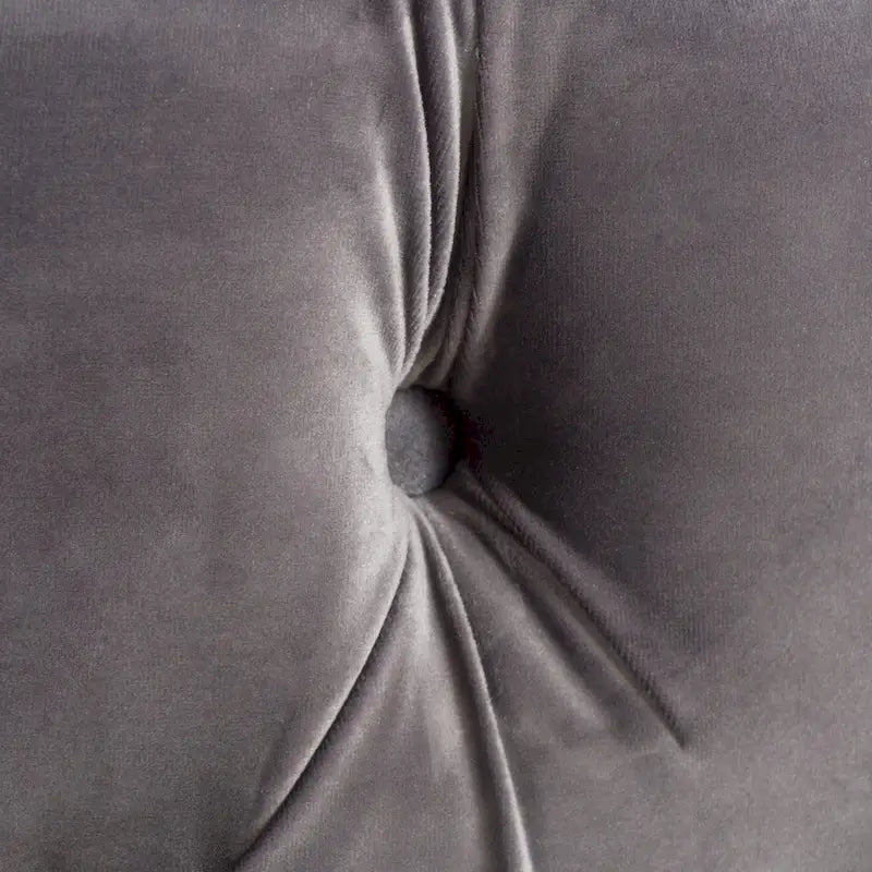 Pouf rond moderne en velours capitonné Glam