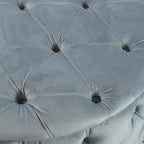Pouf rond moderne en velours capitonné Glam