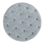 Pouf rond moderne en velours capitonné Glam