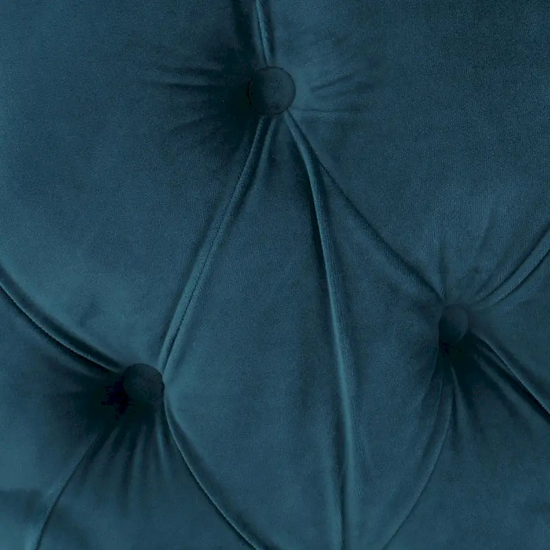Pouf rond moderne en velours capitonné Glam