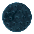 Pouf rond moderne en velours capitonné Glam