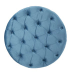 Pouf rond moderne en velours capitonné Glam