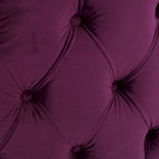 Pouf rond moderne en velours capitonné Glam