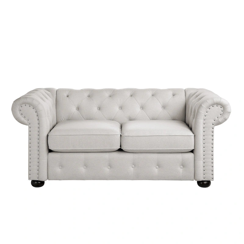 Causeuse Chesterfield capitonnée