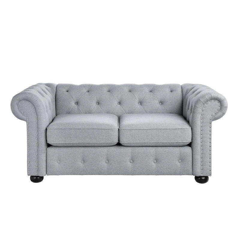 Causeuse Chesterfield capitonnée