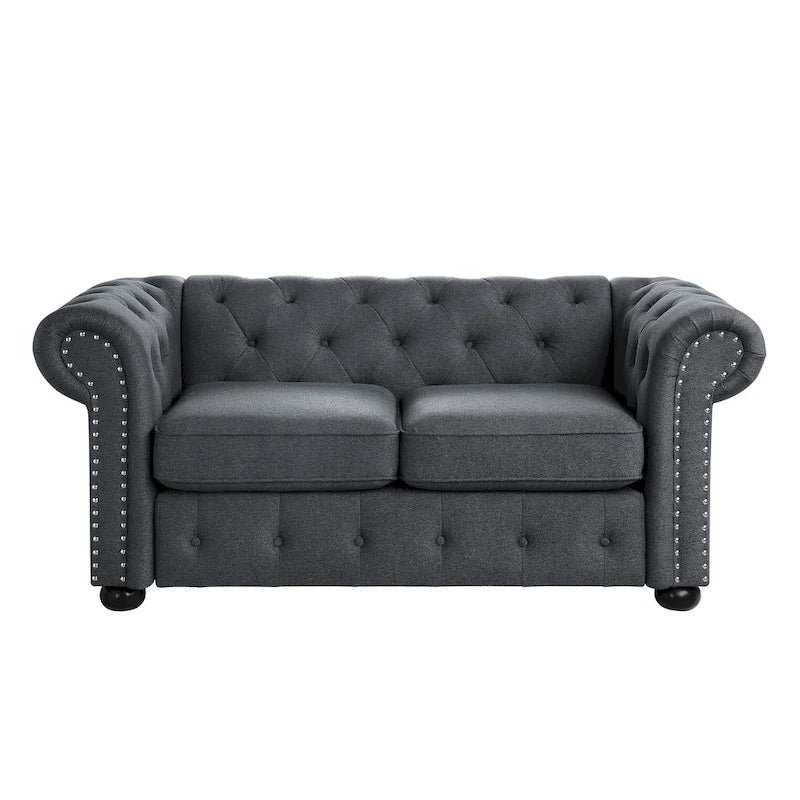 Causeuse Chesterfield capitonnée