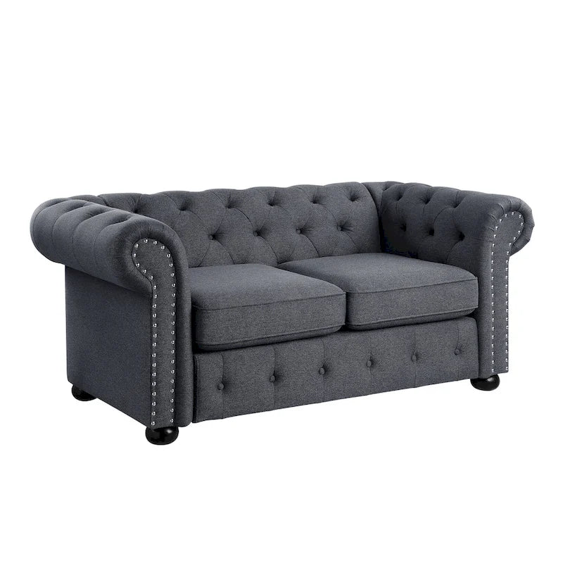 Causeuse Chesterfield capitonnée