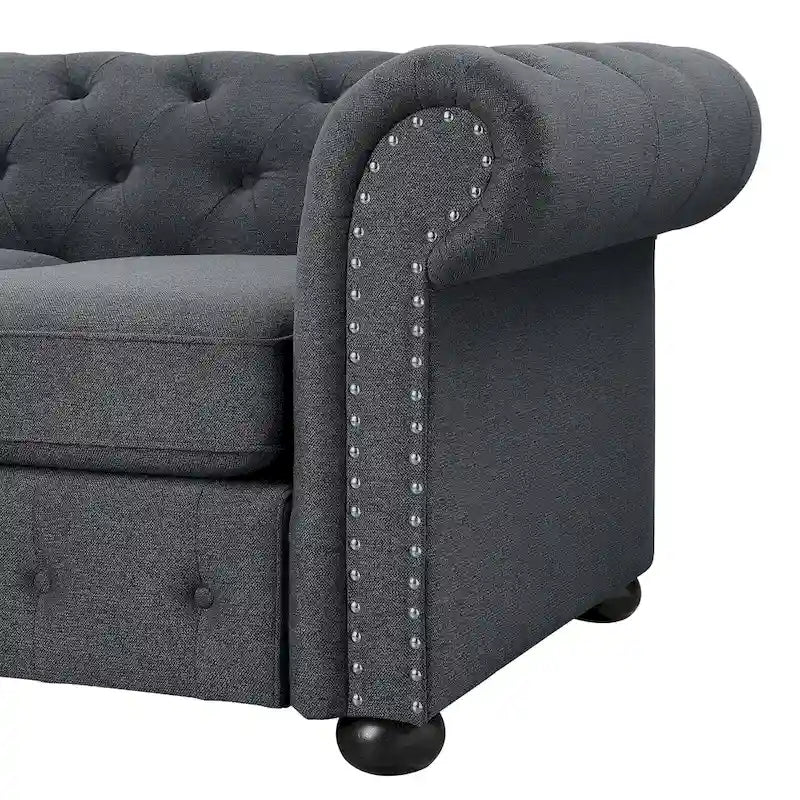 Causeuse Chesterfield capitonnée