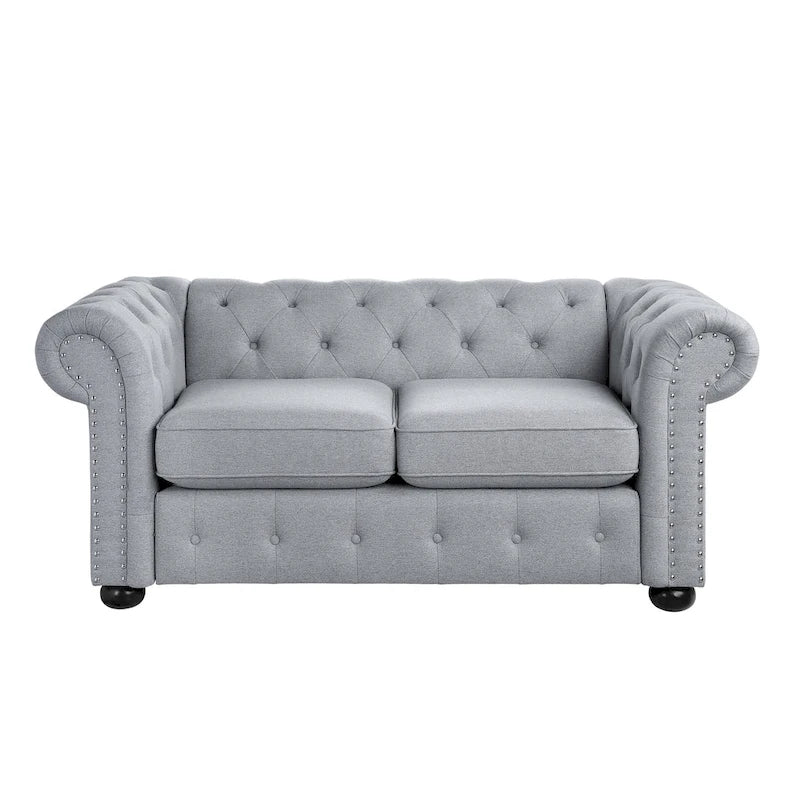 Causeuse Chesterfield capitonnée