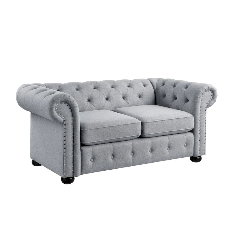 Causeuse Chesterfield capitonnée