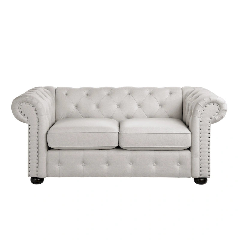 Causeuse Chesterfield capitonnée