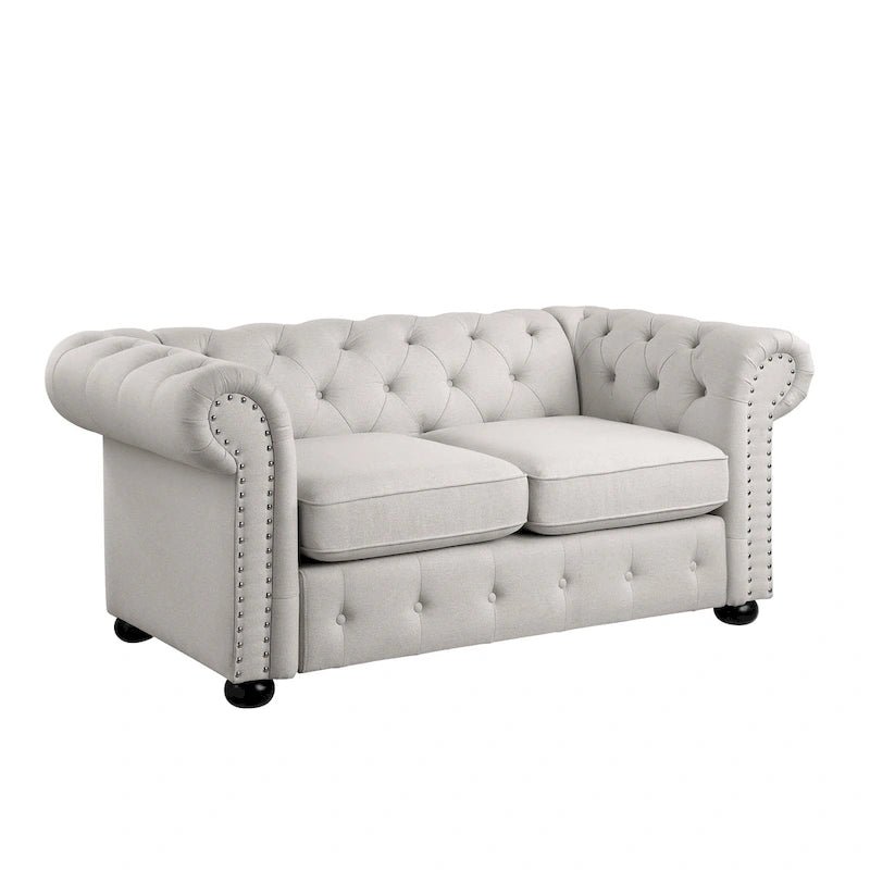 Causeuse Chesterfield capitonnée