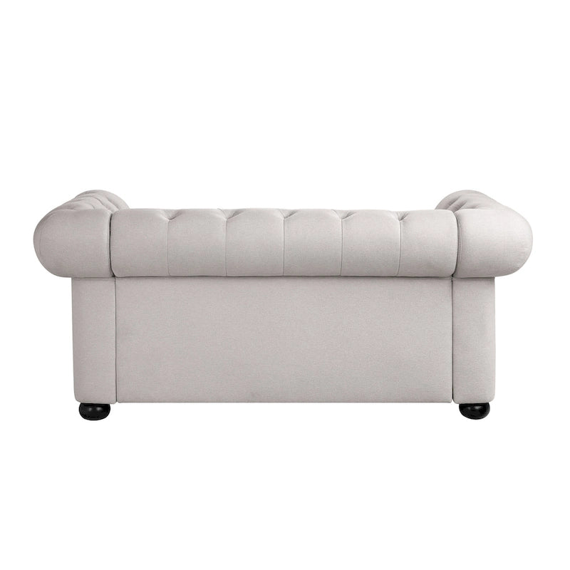 Causeuse Chesterfield capitonnée