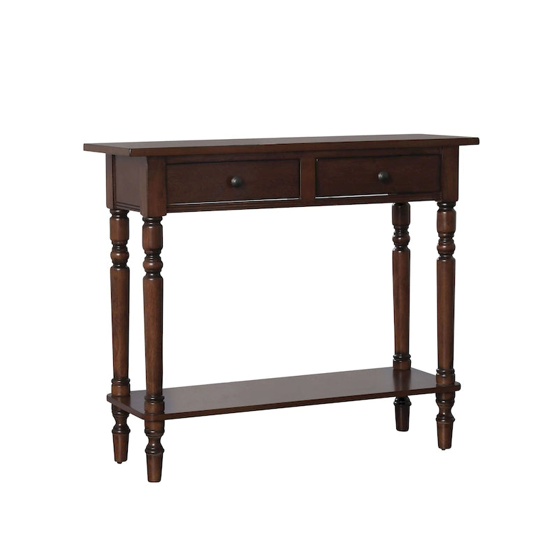 Console 1 étagère en bois traditionnel de 96,5 cm