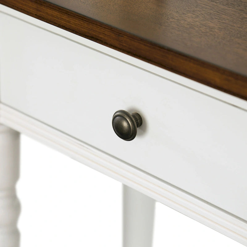 Console 1 étagère en bois traditionnel de 96,5 cm