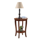 Table d'appoint ronde avec étagère