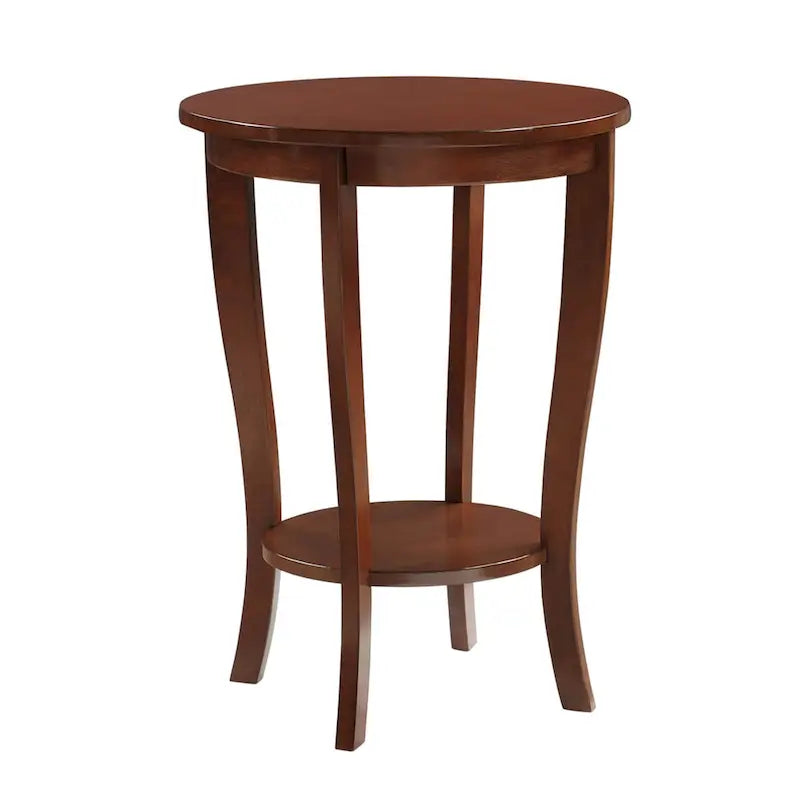 Table d'appoint ronde avec étagère