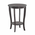 Table d'appoint ronde avec étagère