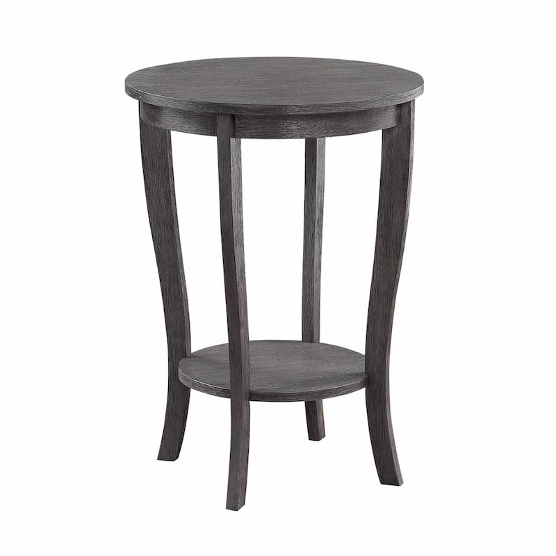 Table d'appoint ronde avec étagère