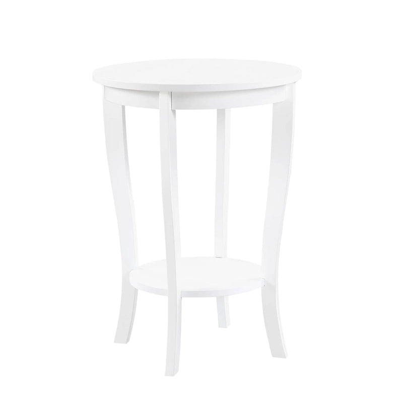 Table d'appoint ronde avec étagère
