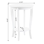 Table d'appoint ronde avec étagère