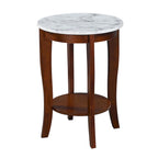 Table d'appoint ronde avec étagère